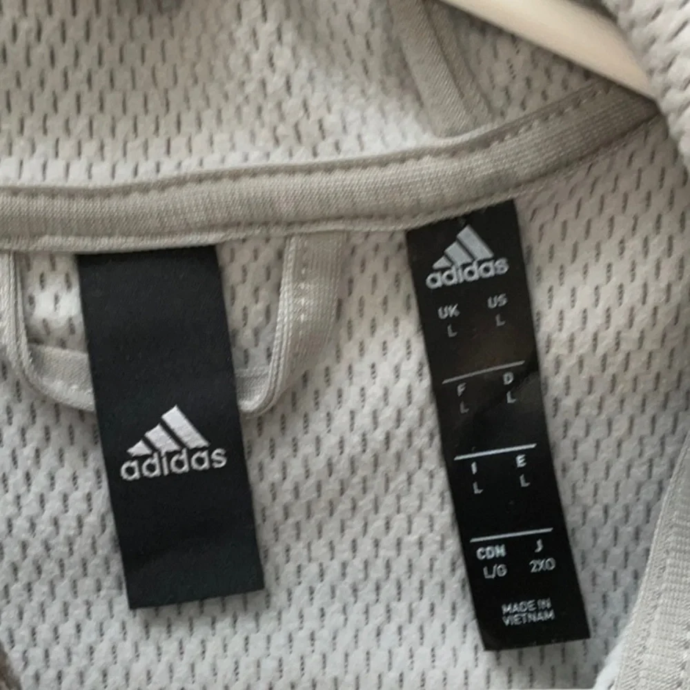 Adidas Men's Light Gray Performance Jacket with Hood